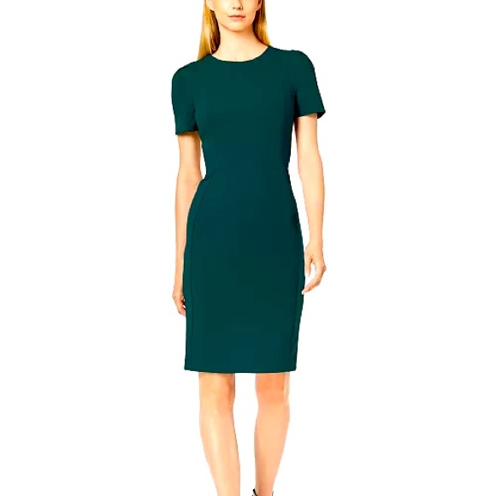 Calvin Klein Seamed Scuba Crepe Sheath Dress size 12